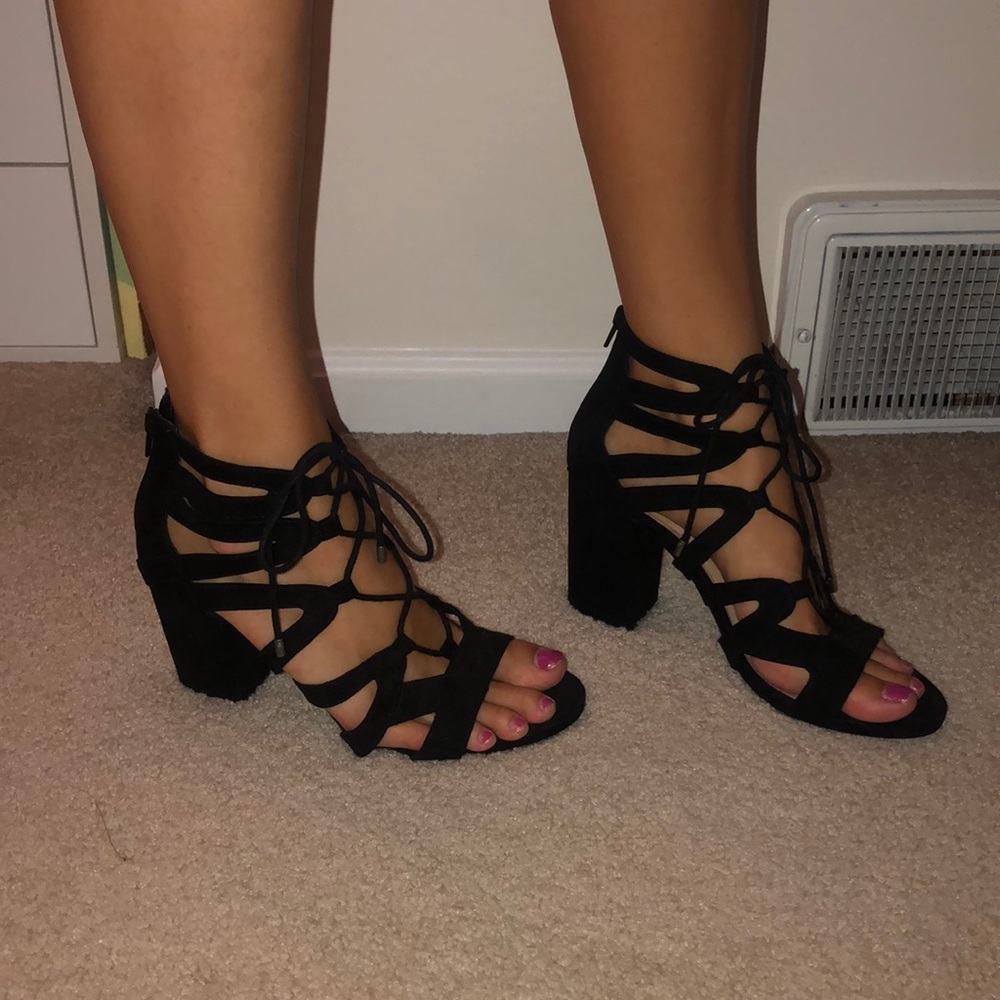 Steve Madden faux suede heels